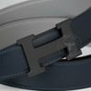 Thắt lưng Hermès H Constance Matte Black Reversible Togo/Boxcalf (Đen/Xám) size 95