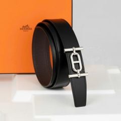 Thắt lưng Hermès H Ancre Reversible Boxcalf/Togo (Đen/Nâu) size 90