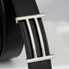 Thắt lưng Hermès H Rider in Silver Palladium - Togo/Boxcalf (Đen/Xanh) size 95