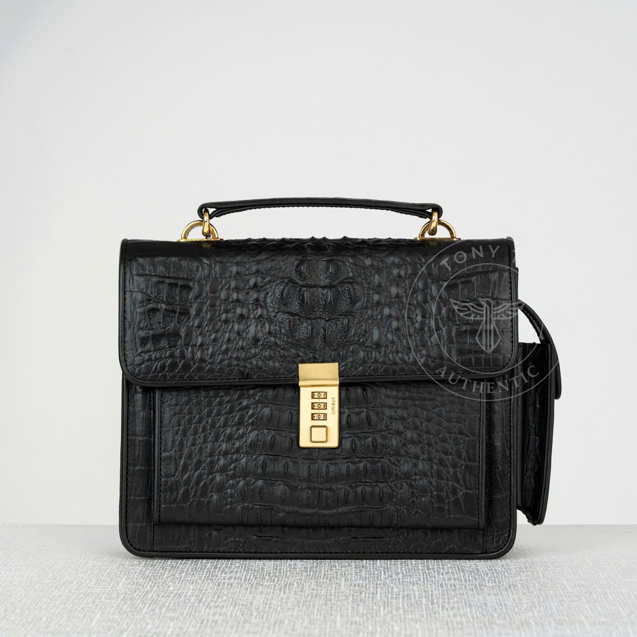 Clutch cá sấu Rodania Cayman Crocodile Leather Clutch