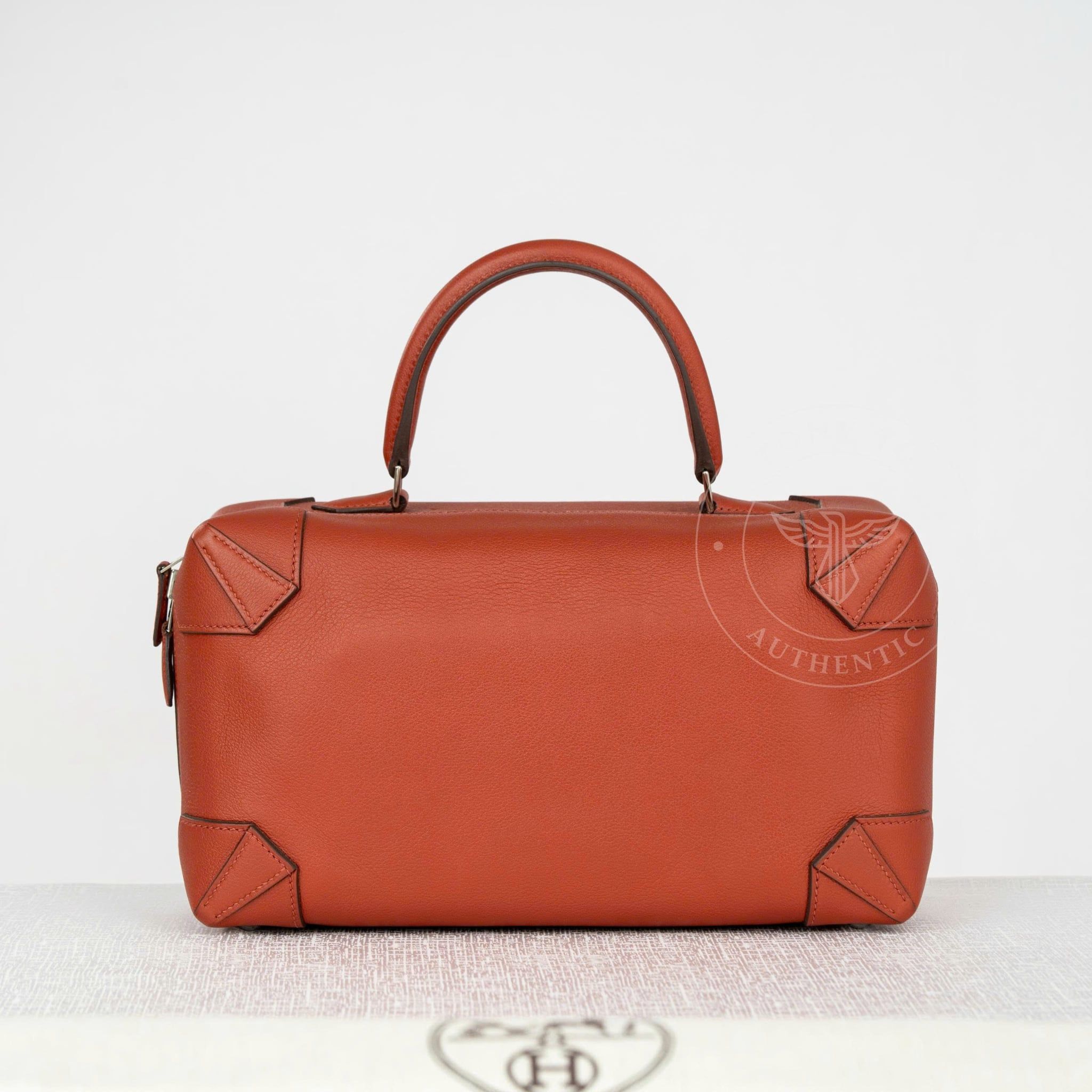Túi/Clutch Hermès Maxibox 29 Orange Poppy Barenia size 29