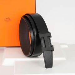 Thắt lưng Hermès H Constance Matte Black Reversible Togo/Boxcalf (Đen/Nâu) size 90