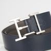 Thắt lưng Hermès H Hadrian 38 Reversible Togo/Boxcalf (Đen xanh/Xám) size 90