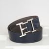 Thắt lưng Hermès H Hadrian 38 Reversible Togo/Boxcalf (Đen xanh/Xám) size 90