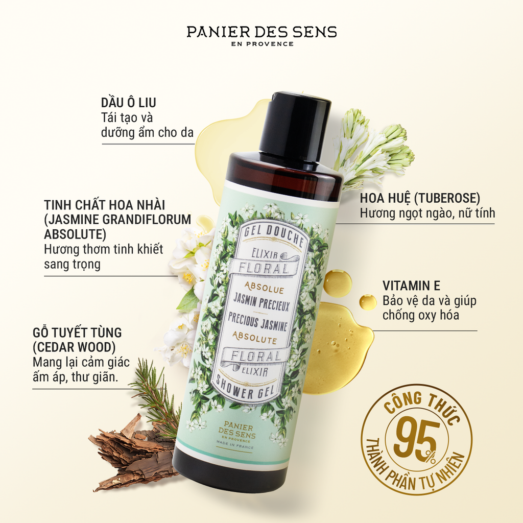 Sữa tắm hương hoa nhài – PDS Absolutes Shower Gel Precious Jasmine 250ml