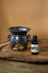 Đèn xông tinh dầu gốm Lá sen