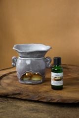 Đèn xông tinh dầu gốm Lá sen