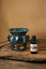 Đèn xông tinh dầu gốm Lá sen