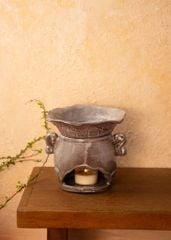 Đèn xông tinh dầu gốm Lá sen