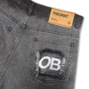 Baggy Denim Grit Washed Black Grey
