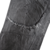 Baggy Denim Grit Washed Black Grey