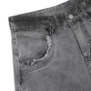 Baggy Denim Grit Washed Black Grey