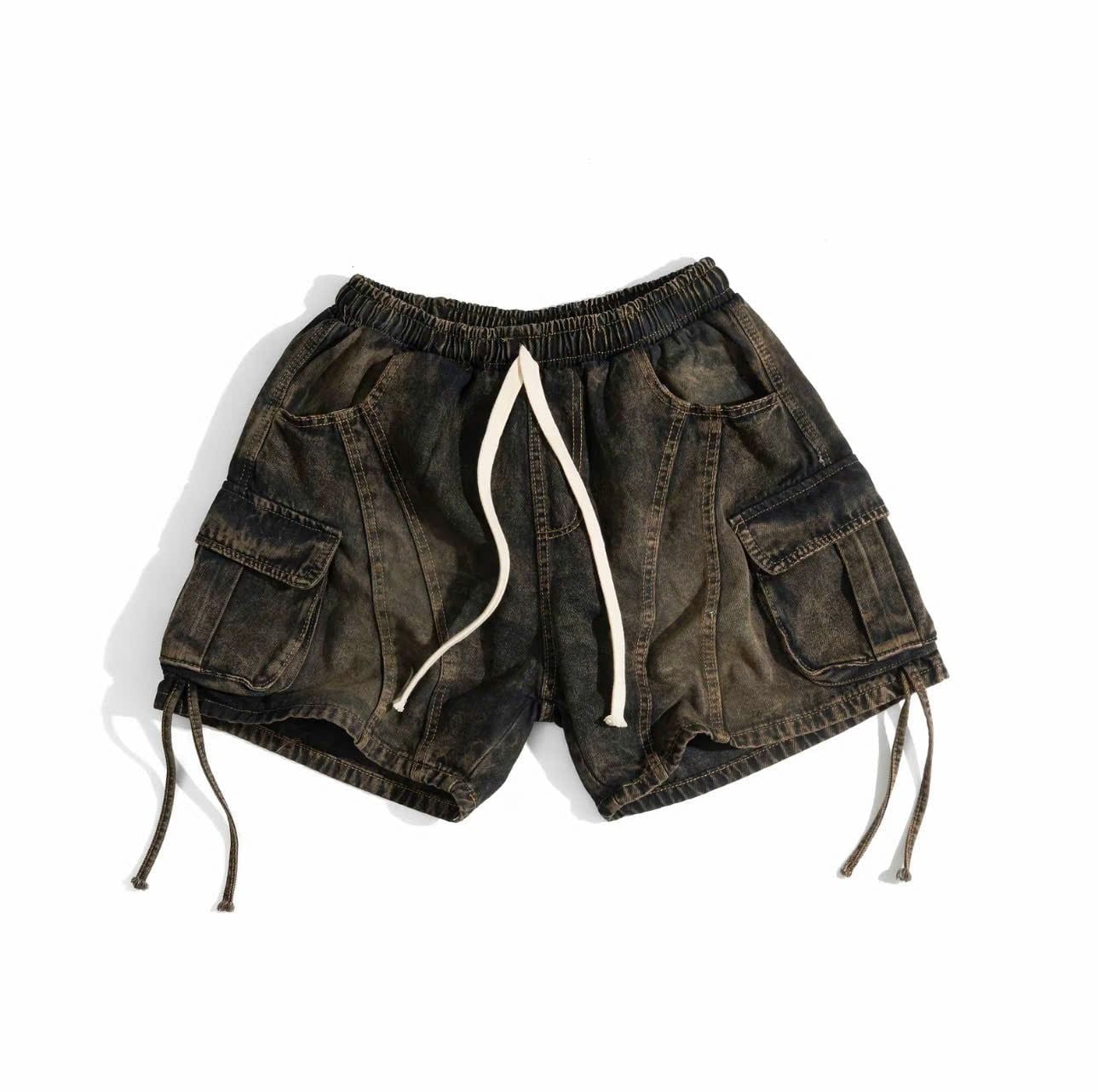 Track Short Black Brown Wash