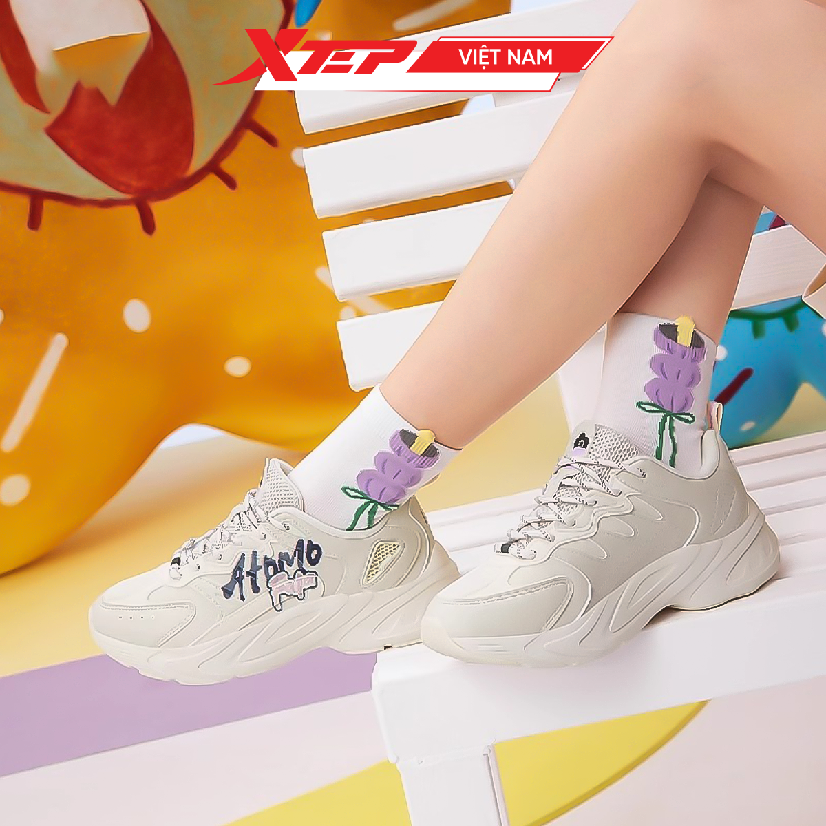  Giày Thể Thao Nữ Xtep 975318320010 