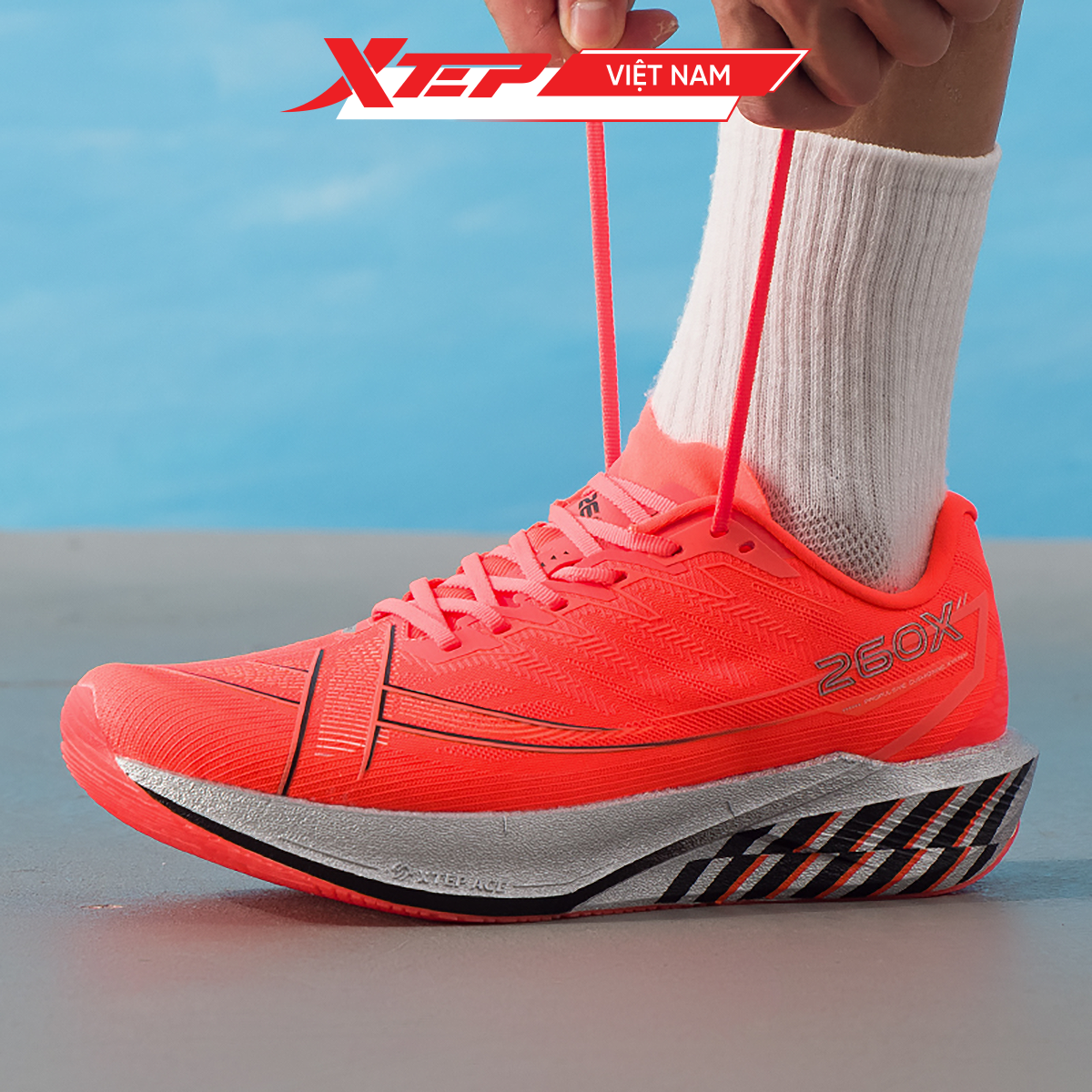  Giày Chạy Bộ Nam 260X 2.0 Xtep, Đế Cacbon Trợ Lực 975419110061 