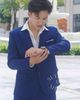 Bộ vest xanh sọc đơn giản VESTNAM