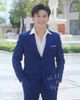 Bộ vest xanh sọc đơn giản VESTNAM