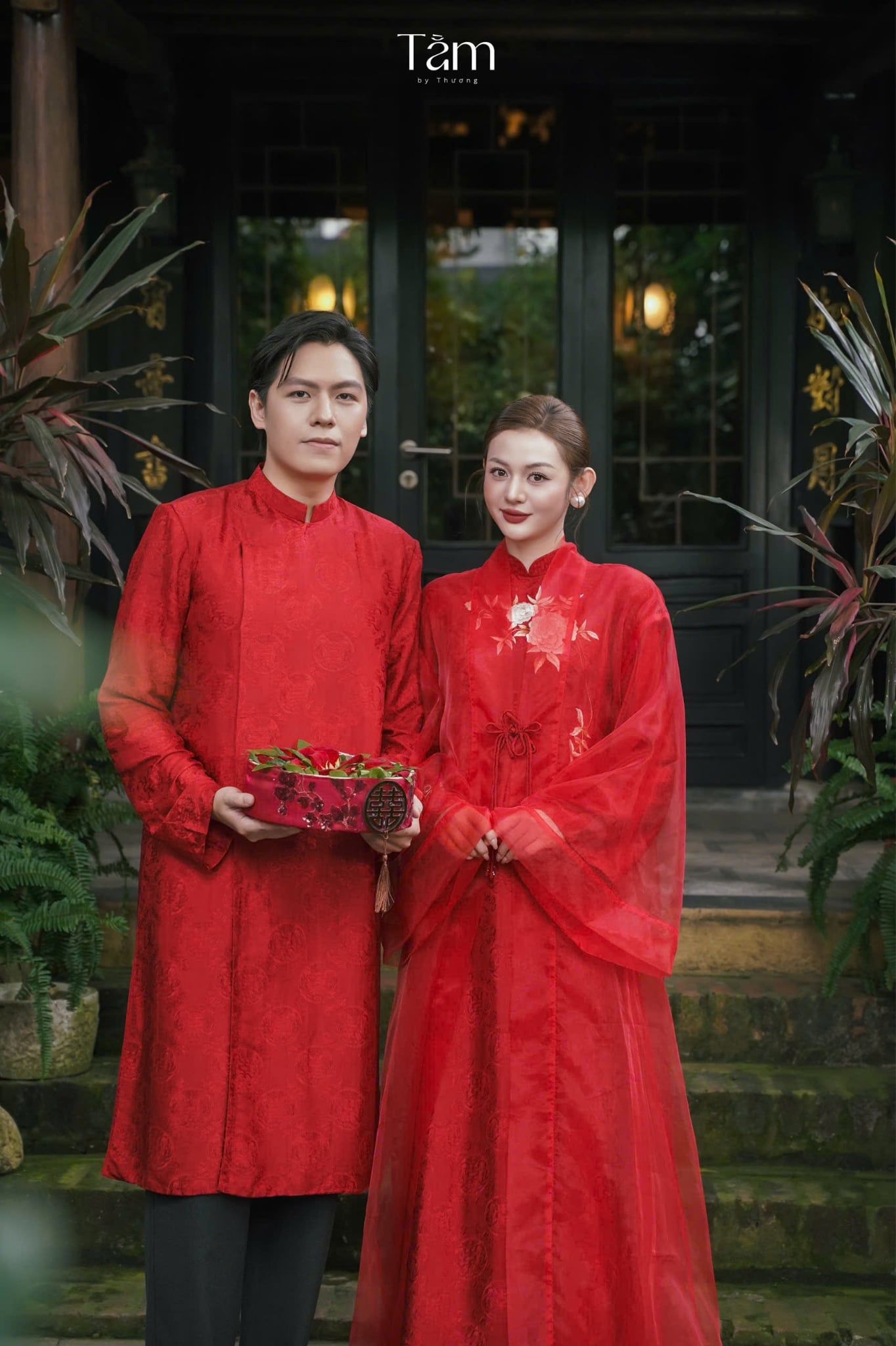 Choàng Áo Dài Nữ Tơ Mộc Nhiêu Đỏ TAMBYTHUONG