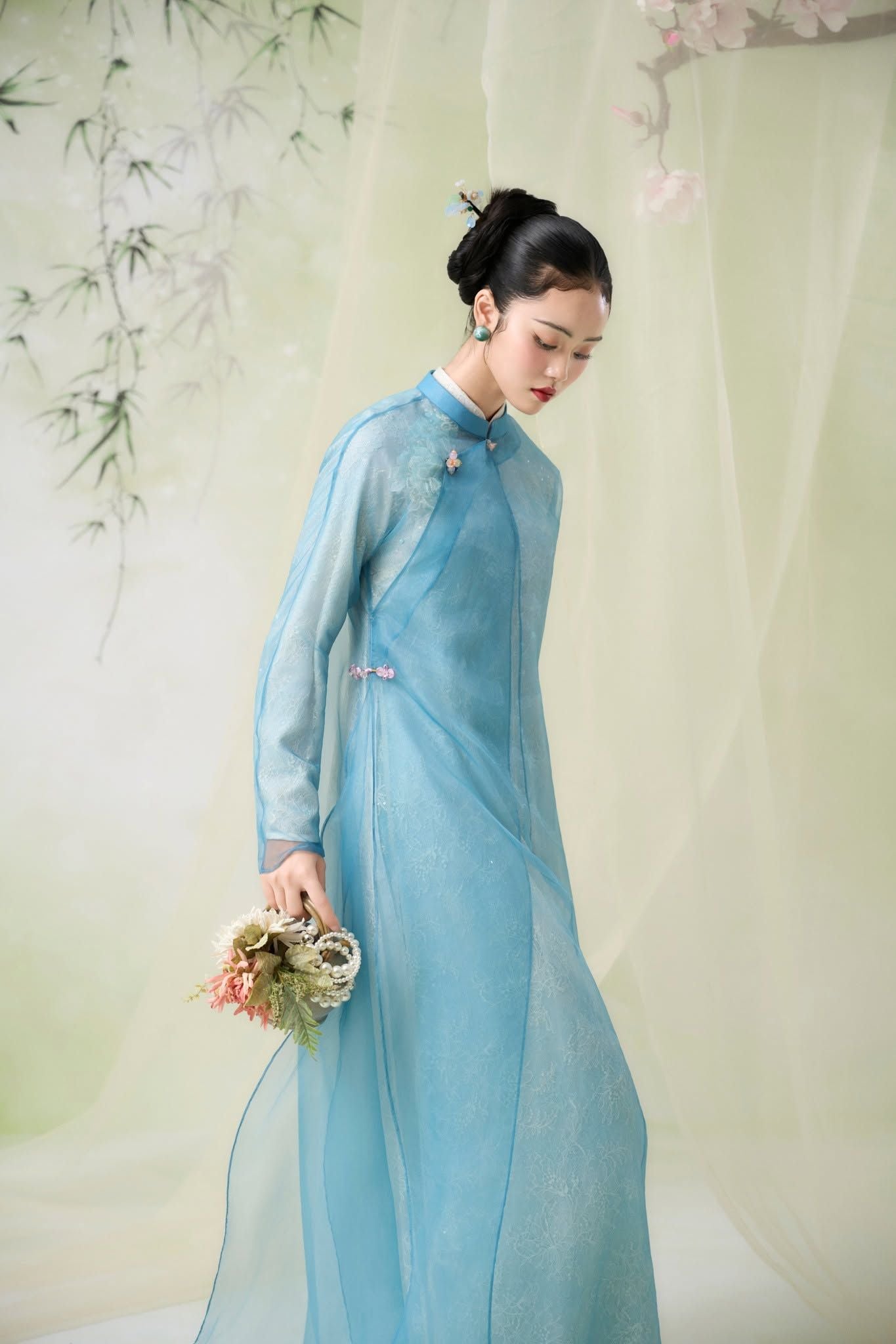 Áo Dài Nữ Hồng Thanh IL MARE