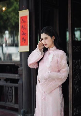 Áo Dài Nữ Vũ Hoa Phấn MỘC TRÀ
