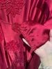 Áo Dài Nữ Cổ Thuyền Đính Kết Hoa Sen MADAME ĐÀO THỊ