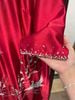 Áo Dài Nữ Cổ Truyền Thống Đính Thêu Chim Hoa Xuân MADAME ĐÀO THỊ