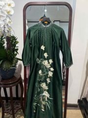 Áo Dài Nữ Cổ Truyền Thống Đính Kết Hoa MADAME ĐÀO THỊ
