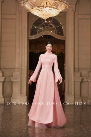 Áo Dài Nữ Gấm Tay Xẻ COCO DRESS