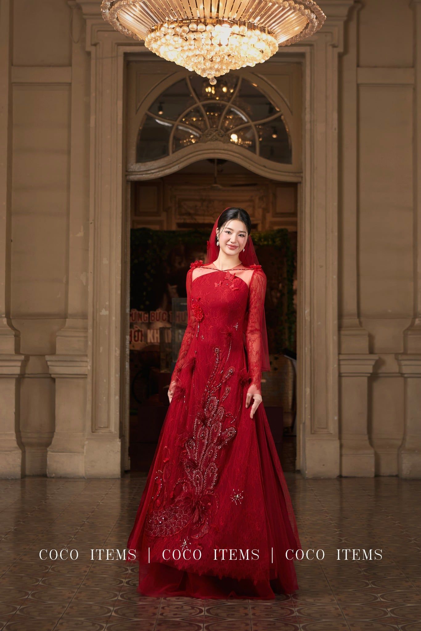Áo Dài Cưới Nữ Hồng Vũ COCO DRESS