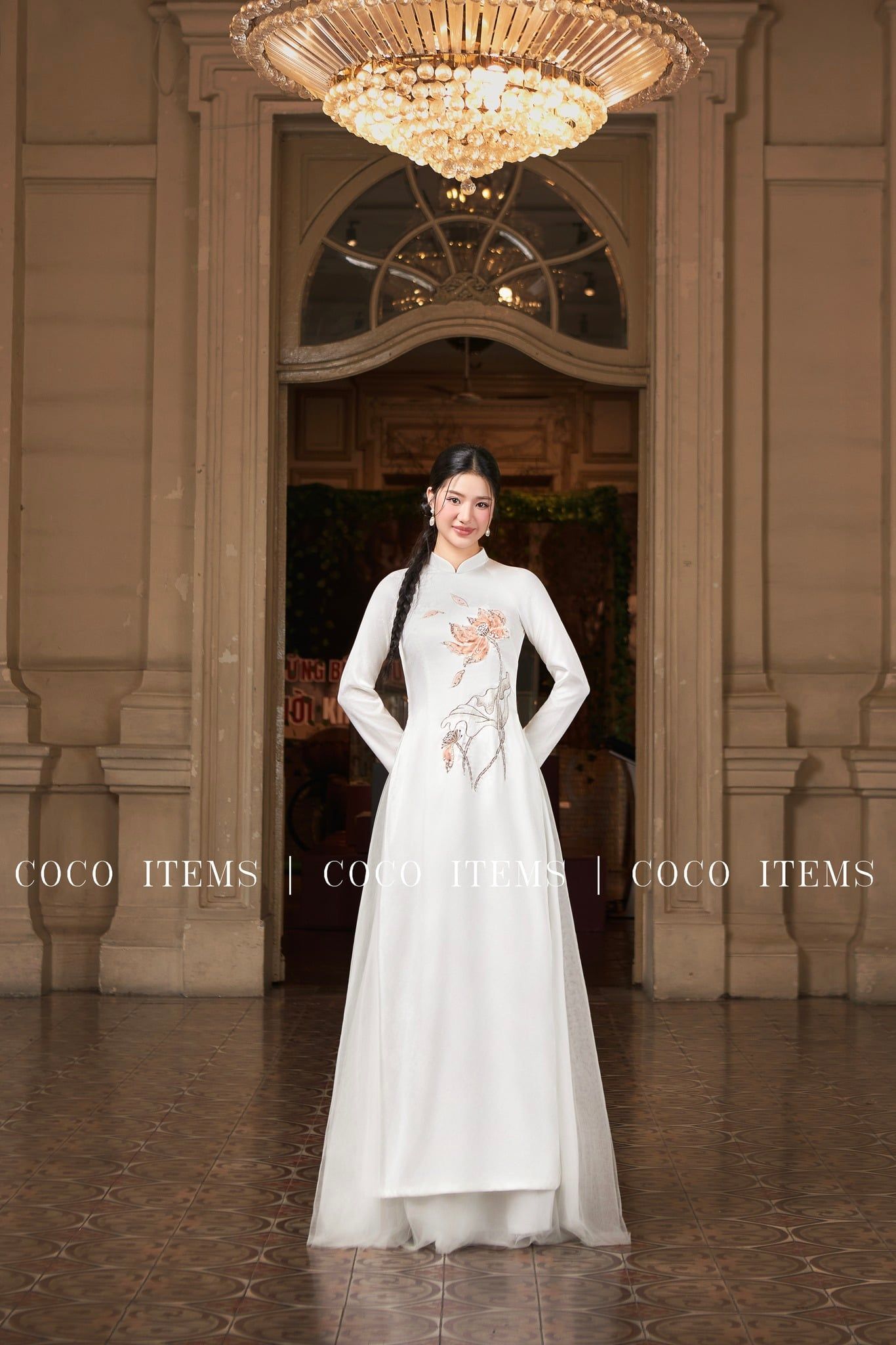 Áo Dài Nữ Bạch Liên Hoa COCO DRESS
