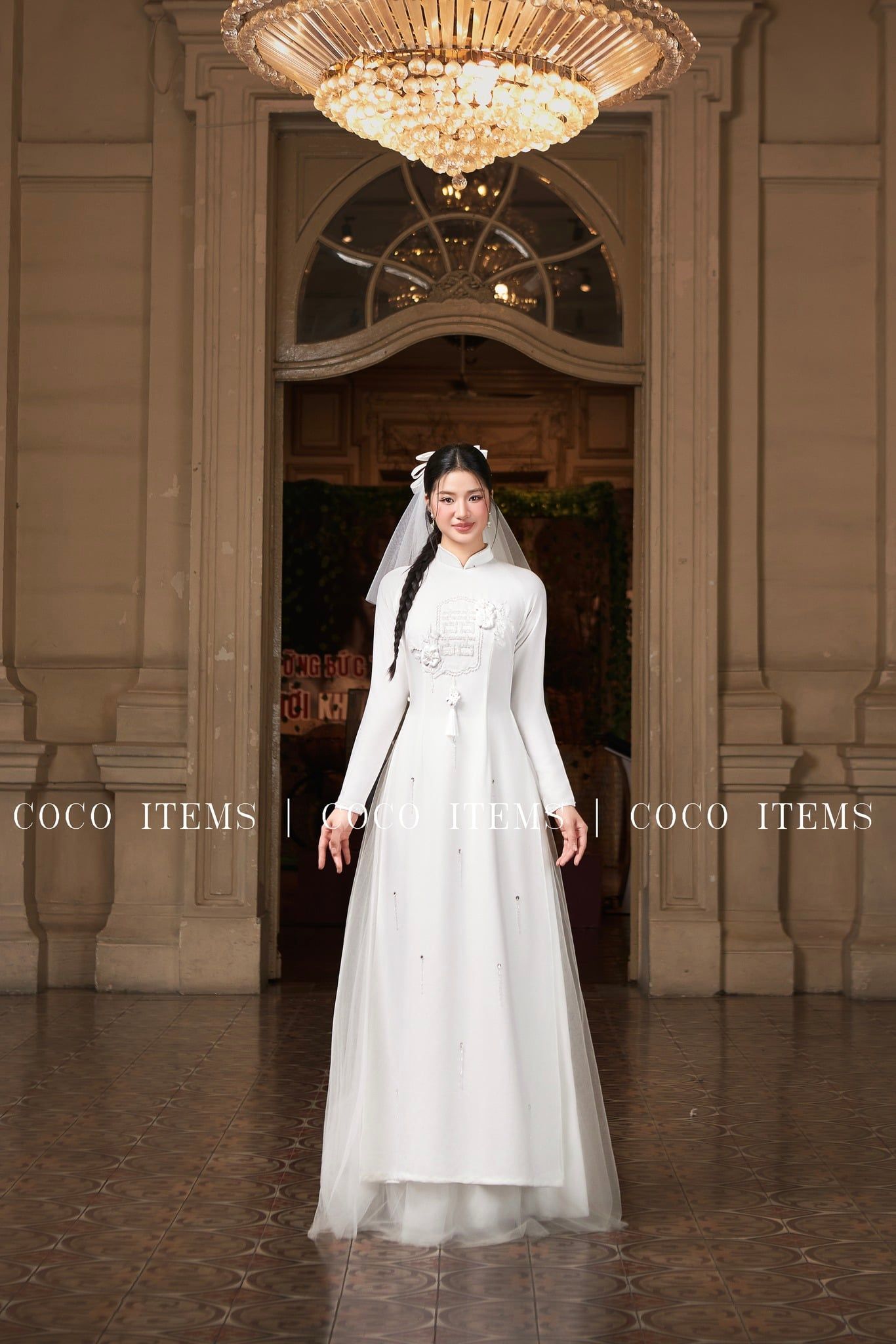 Áo Dài Cưới Nữ Hỷ Sắc Trắng COCO DRESS