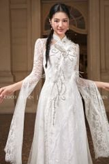 Áo Dài Cưới Nữ Khổng Tước Trắng COCO DRESS