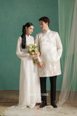 Cặp Áo Dài Nam Nữ Kim Hoa MEOSTORE