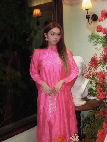 Áo Dài Nữ KHALIM Hồng Liên