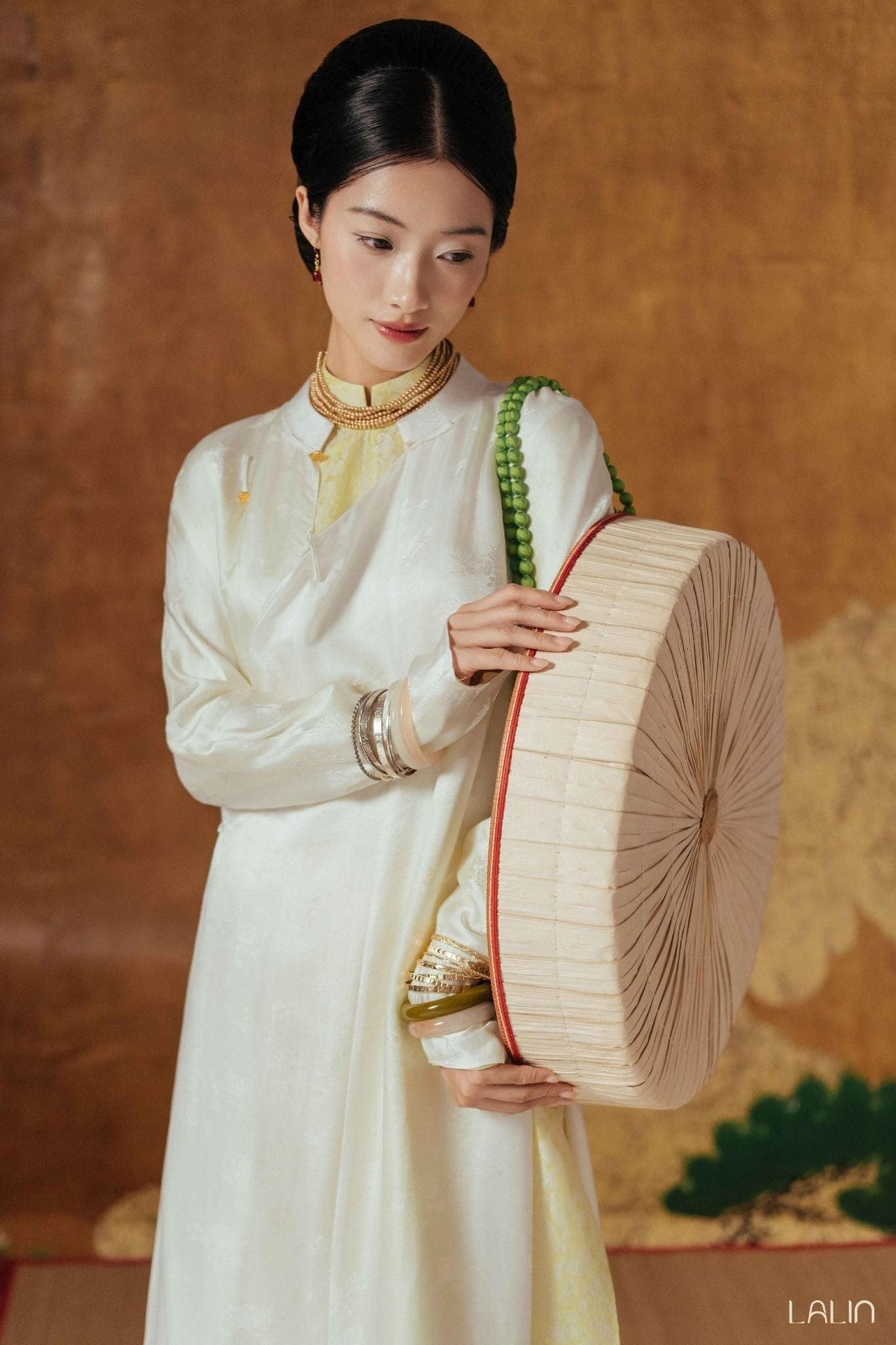 Áo Dài Tơ Tằm Nghi Giao LALIN