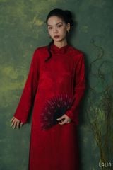 Áo Dài Tơ Tằm Giáng Kim LALIN