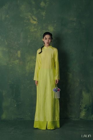 Áo Dài Tơ Tằm Huỳnh Cúc LALIN