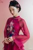 Áo Dài Tơ Đính Kết Cúc Thy LALIN