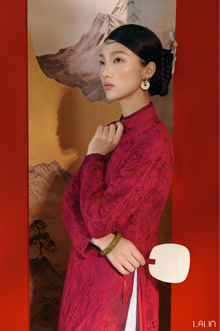 Áo Dài Ren Nhã Khuê LALIN