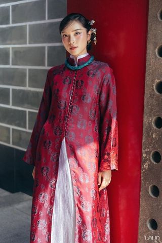Áo Dài Tơ Tằm Xuân Ảnh LALIN
