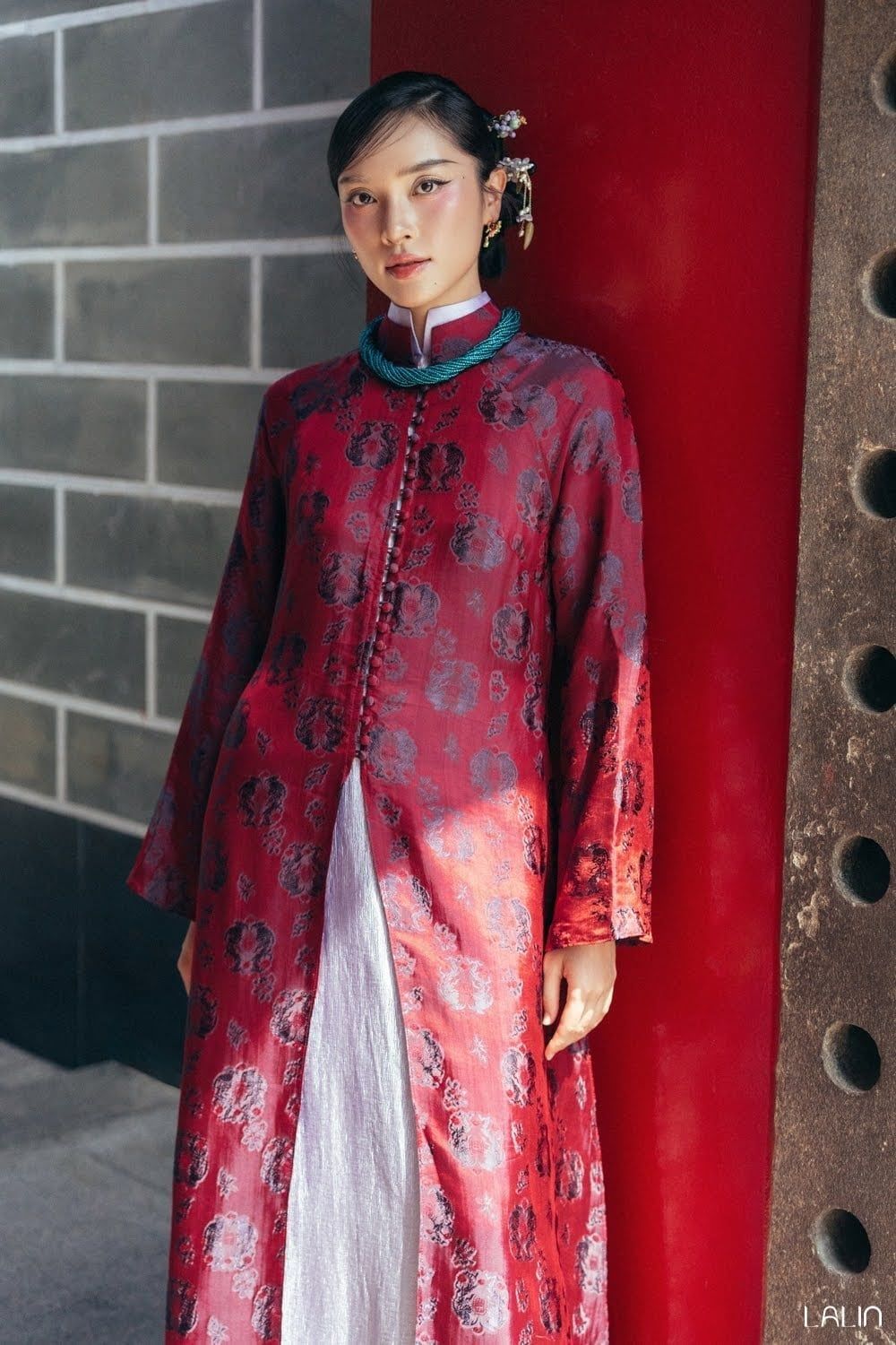 Áo Dài Tơ Tằm Xuân Ảnh LALIN