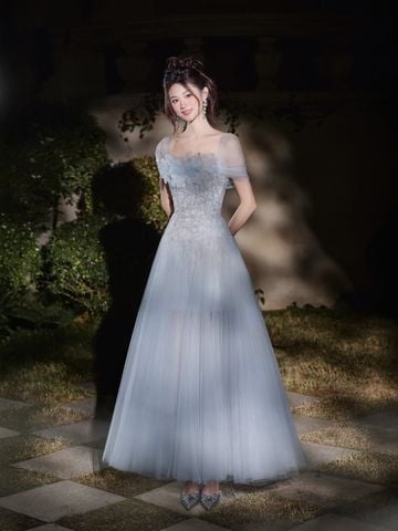 Đầm Maxi MUSE Lưới Dài Hoa Lấp Lánh Đính Hoa LOVELYN