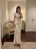 Đầm Midi The Pearl Muse Phối Ren Corset Dáng Dài Sang Trọng LOVELYN