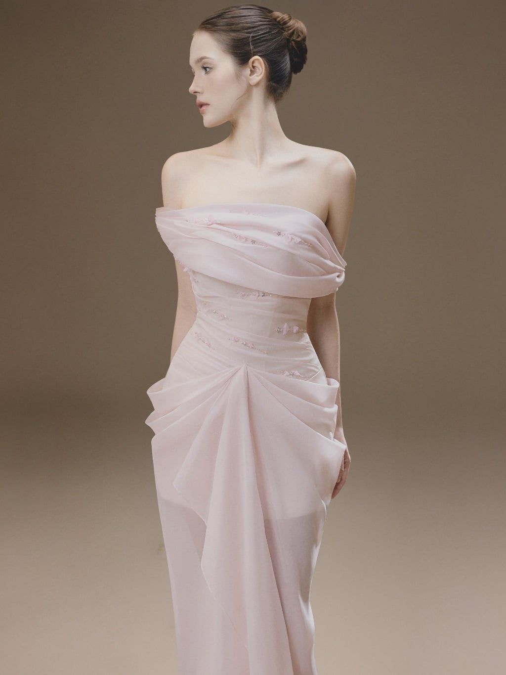 Đầm Maxi Bria Dạ Hội Dáng Ôm Lệch Vai LOVELYN
