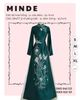 Áo Dài Nữ Xanh Đậm Họa Tiết Chim Hạc Đính Đá MADAME ĐÀO THỊ