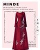 Áo Dài Bà Sui Đỏ Đô Chim Hạc Và Hoa Trải Dọc Thân Áo MADAME ĐÀO THỊ