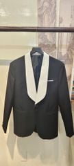 Áo Vest Tuxedo Nam Đen Ve Trắng 1 Nút SUIT UP