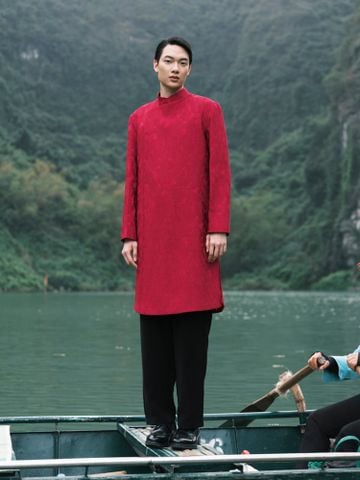 Áo Dài Nam Chu Tước Xéo Xọ