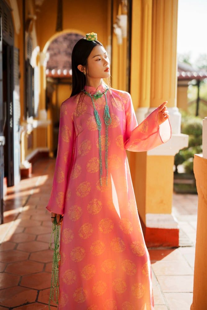 Áo Dài Nữ Đan Niên Xéo Xọ