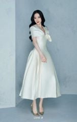 Đầm xòe dáng dài cổ chữ V LANE JT